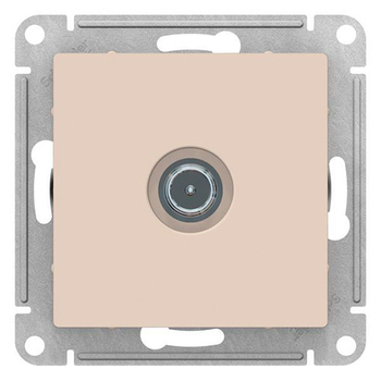 Розетка TV SE AtlasDesign оконечная 1DB, бежевая, механизм - Электрика, НВА - Выключатели и розетки - Розетки - . Магазин оборудования для автономного и резервного электропитания Ekosolar.ru в Тамбове