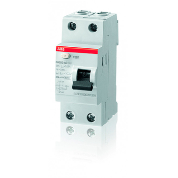 ABB FH202AC УЗО 2P 40A 30mA (AC) - Электрика, НВА - Модульное оборудование - Узо - . Магазин оборудования для автономного и резервного электропитания Ekosolar.ru в Тамбове