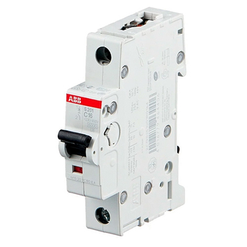 Автоматический выключатель ABB S201 1P 16А (С) 6kA - Электрика, НВА - Модульное оборудование - Автоматические выключатели - . Магазин оборудования для автономного и резервного электропитания Ekosolar.ru в Тамбове