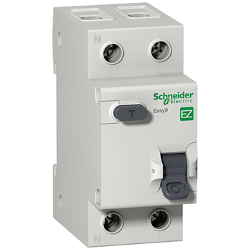Дифференциальный автоматический выключатель Schneider Electric EASY 9 1P+N 20А 30мА C AC 4,5 кА - Электрика, НВА - Модульное оборудование - Дифференциальные автоматы - . Магазин оборудования для автономного и резервного электропитания Ekosolar.ru в Тамбове