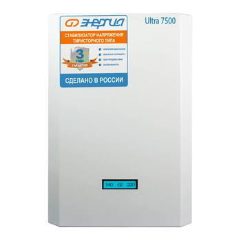 Однофазный стабилизатор напряжения Энергия Ultra 7500 - Стабилизаторы напряжения - Однофазные стабилизаторы напряжения 220 Вольт - Энергия Ultra - . Магазин оборудования для автономного и резервного электропитания Ekosolar.ru в Тамбове