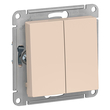Переключатель Schneider Electric AtlasDesign 2-клавишный сх.6, 10АХ, бежевый механизм - Электрика, НВА - Выключатели и розетки - Выключатели - . Магазин оборудования для автономного и резервного электропитания Ekosolar.ru в Тамбове